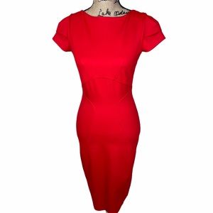 NWT Closet London Red Bodycon Dress Size 2
